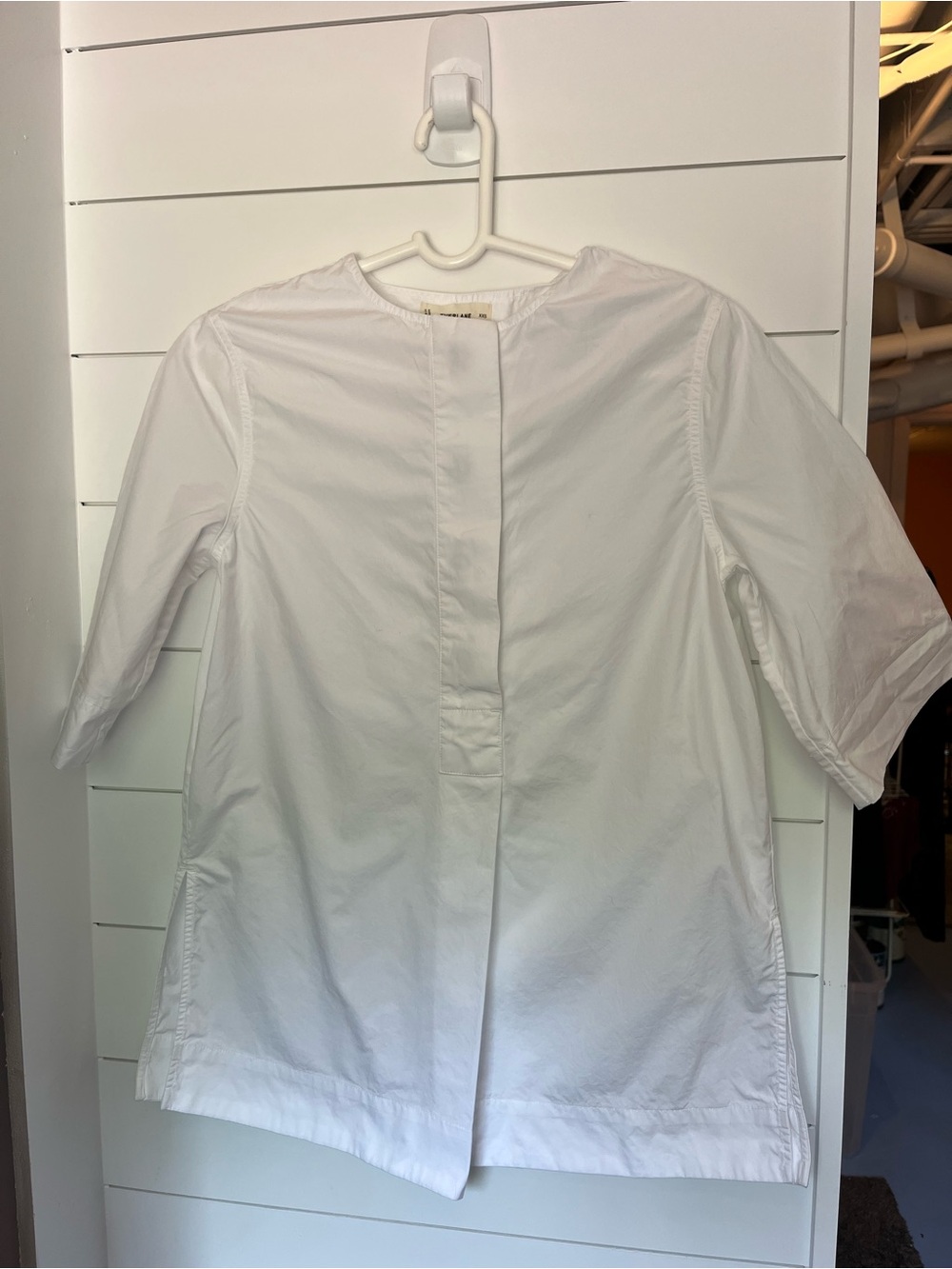 Everlane White Short-Sleeve Tunic Top